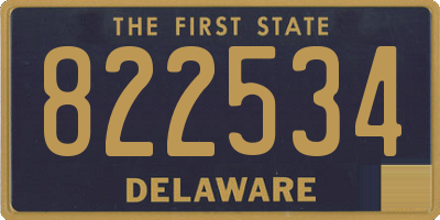 DE license plate 822534