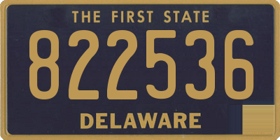 DE license plate 822536