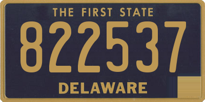DE license plate 822537