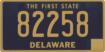 DE license plate 82258