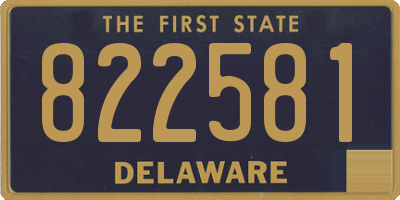 DE license plate 822581