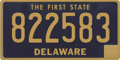 DE license plate 822583
