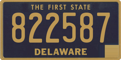 DE license plate 822587
