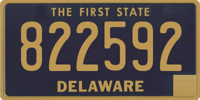 DE license plate 822592