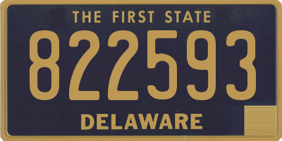 DE license plate 822593