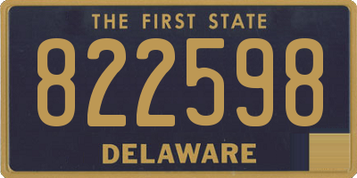 DE license plate 822598