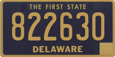 DE license plate 822630