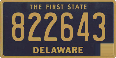 DE license plate 822643