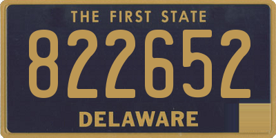 DE license plate 822652