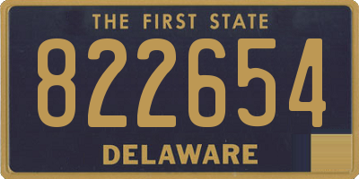 DE license plate 822654