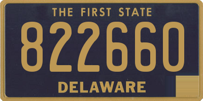 DE license plate 822660