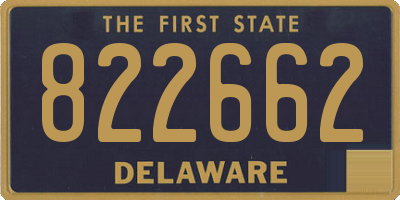 DE license plate 822662