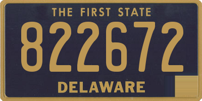 DE license plate 822672
