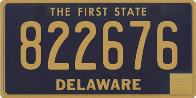 DE license plate 822676