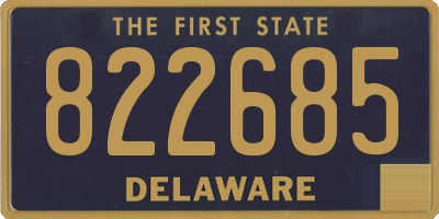 DE license plate 822685