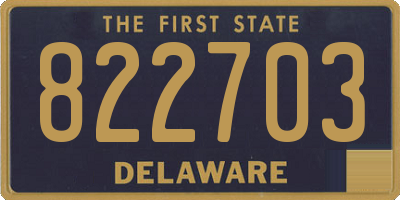 DE license plate 822703