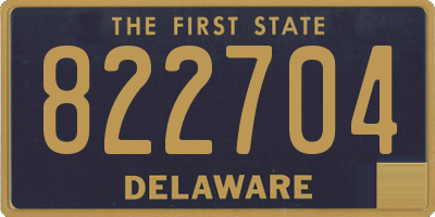DE license plate 822704