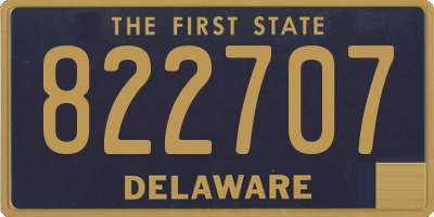 DE license plate 822707