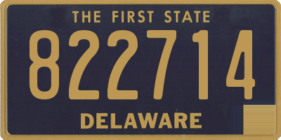 DE license plate 822714