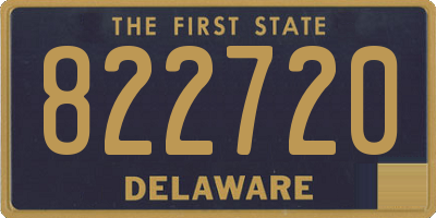 DE license plate 822720