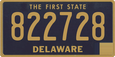 DE license plate 822728