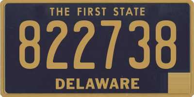 DE license plate 822738