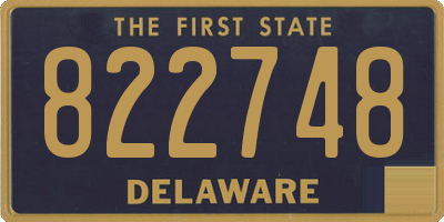 DE license plate 822748