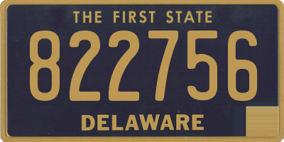 DE license plate 822756