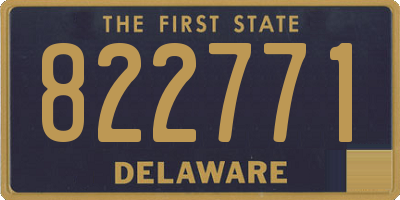 DE license plate 822771