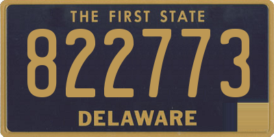 DE license plate 822773