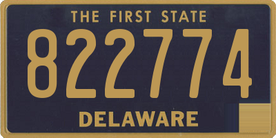 DE license plate 822774