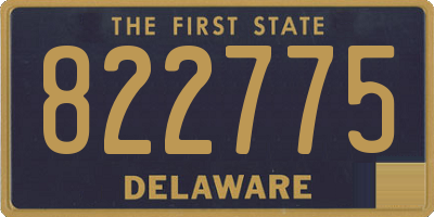 DE license plate 822775