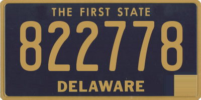 DE license plate 822778