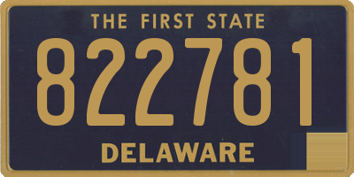 DE license plate 822781