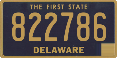 DE license plate 822786
