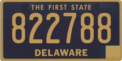 DE license plate 822788