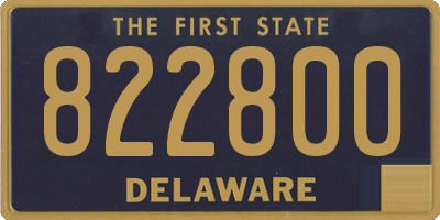 DE license plate 822800