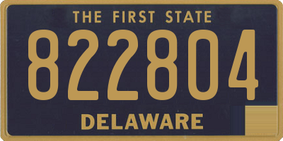 DE license plate 822804