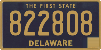 DE license plate 822808