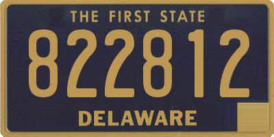 DE license plate 822812