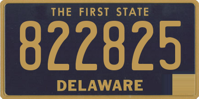DE license plate 822825