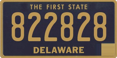 DE license plate 822828