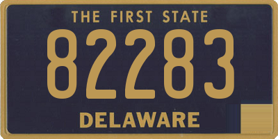 DE license plate 82283