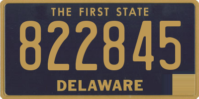 DE license plate 822845