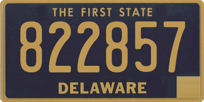 DE license plate 822857