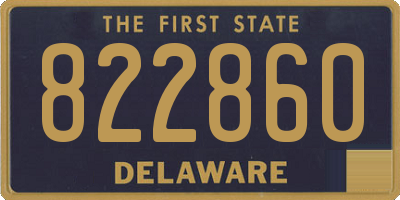 DE license plate 822860
