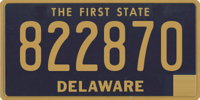 DE license plate 822870