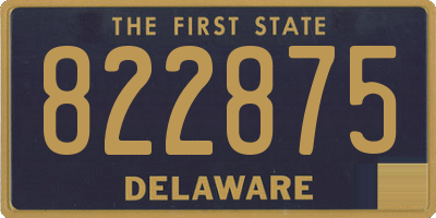 DE license plate 822875