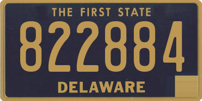 DE license plate 822884
