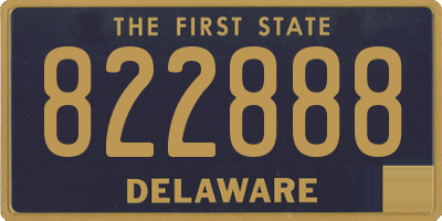 DE license plate 822888
